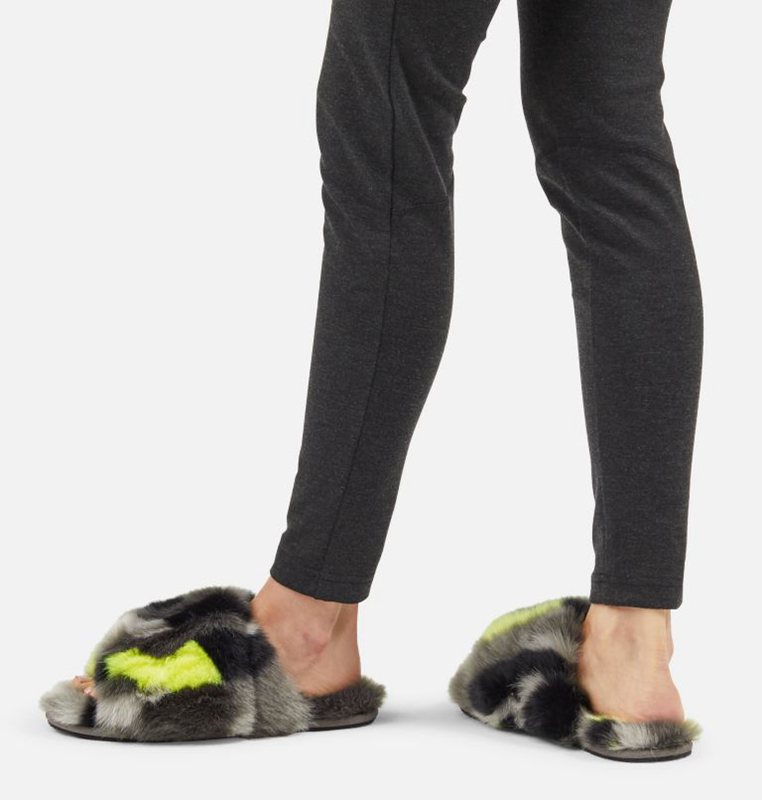 Womens Slippers Black/Green - Sorel Go™ - Mail Run - 098-OZXQCD